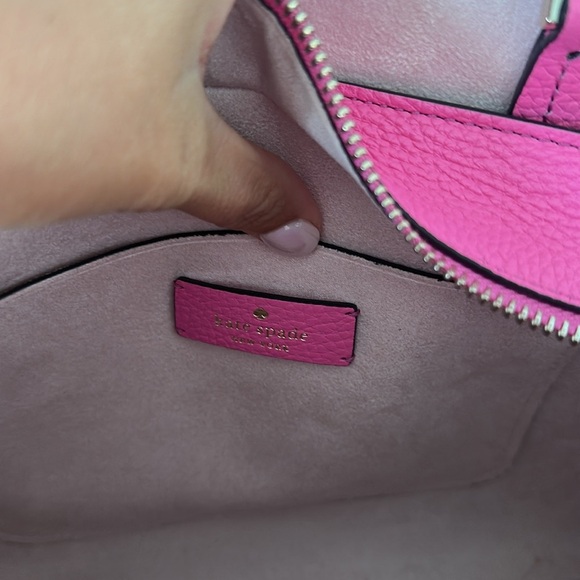 KATE SPADE Gorgeous Pink Handbag with Removable Crossbody Strap EUC - Picture 10 of 13